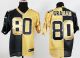 Nike New Orleans Saints #80 Jimmy Graham Black Gold Men's Stitched NFL Elite Split Jersey