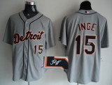 MLB Detroit Tigers #15 Brandon Inge Stitched Grey Autographed Jersey