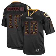 Nike Washington Redskins -10 Robert Griffin III New Lights Out Black Men's Stitched NFL Elite Jersey