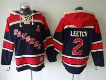 New York Rangers -2 Brian Leetch Navy Blue Sawyer Hooded Sweatshirt Stitched NHL Jersey New York Rangers -2 Brian Leetch Navy Blue Sawyer Hooded Sweatshirt Stitched NHL Jersey
