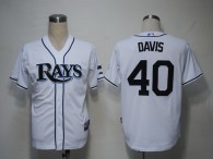 Tampa Bay Rays #40 Wade Davis White Cool Base Stitched MLB Jersey