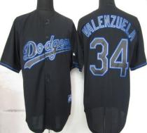 Los Angeles Dodgers -34 Fernando Valenzuela Black Fashion Stitched MLB Jersey Los Angeles Dodgers -34 Fernando Valenzuela Black Fashion Stitched MLB Jersey