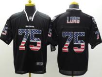 Nike Oakland Raiders #75 Howie Long Black Men's Stitched NFL Elite USA Flag Fashion Jersey Nike Oakland Raiders #75 Howie Long Black Men's Stitched NFL Elite USA Flag Fashion Jersey