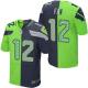 Nike Seahawks -12 Fan Steel Blue Green Stitched NFL Elite Split Jersey