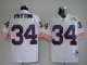 Mitchell and Ness Bears -34 Walter Payton White With Big Number Bear Patch Stitched Throwback NFL Je
