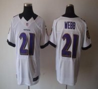 Nike Ravens -21 Lardarius Webb White Stitched NFL Elite Jersey