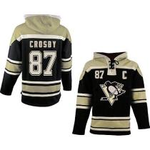Pittsburgh Penguins -87 Sidney Crosby Black Sawyer Hooded Sweatshirt Stitched NHL Jersey Pittsburgh Penguins -87 Sidney Crosby Black Sawyer Hooded Sweatshirt Stitched NHL Jersey