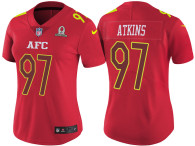 WOMEN'S AFC 2017 PRO BOWL CINCINNATI BENGALS #97 GENO ATKINS RED GAME JERSEY