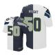 Nike Seahawks -50 KJ Wright White Steel Blue Stitched NFL Elite Split Jersey