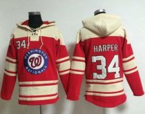 Washington Nationals #34 Bryce Harper Red Sawyer Hooded Sweatshirt MLB Hoodie Washington Nationals #34 Bryce Harper Red Sawyer Hooded Sweatshirt MLB Hoodie