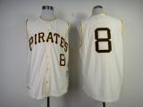 Mitchell And Ness 1960 Pittsburgh Pirates #8 Willie Stargell Cream Throwback Stitched MLB Jersey