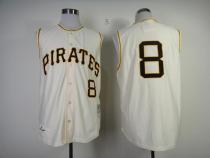 Mitchell And Ness 1960 Pittsburgh Pirates #8 Willie Stargell Cream Throwback Stitched MLB Jersey