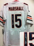 Nike Bears -15 Brandon Marshall White Stitched NFL Elite Autographed Jersey