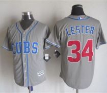 Chicago Cubs -34 Jon Lester Grey Alternate Road New Cool Base Stitched MLB Jersey Chicago Cubs -34 Jon Lester Grey Alternate Road New Cool Base Stitched MLB Jersey