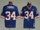 Mitchell and Ness Bills -34 Thurman Thomas Blue 35th Anniversary Patch Stitched Throwback NFL Jersey