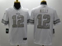 Nike Buffalo Bills -12 Jim Kelly White Stitched NFL Limited Platinum Jersey Nike Buffalo Bills -12 Jim Kelly White Stitched NFL Limited Platinum Jersey