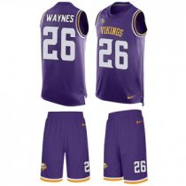 Vikings #26 Trae Waynes Purple Team Color Stitched NFL Limited Tank Top Suit Jersey Vikings #26 Trae Waynes Purple Team Color Stitched NFL Limited Tank Top Suit Jersey