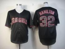 Los Angeles Angels of Anaheim -32 Josh Hamilton Black Fashion Stitched MLB Jersey Los Angeles Angels of Anaheim -32 Josh Hamilton Black Fashion Stitched MLB Jersey
