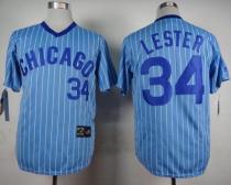 Chicago Cubs -34 Jon Lester Blue White Strip Cooperstown Throwback Stitched MLB Jersey Chicago Cubs -34 Jon Lester Blue White Strip Cooperstown Throwback Stitched MLB Jersey