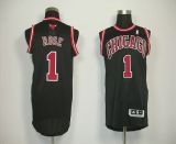 Revolution 30 Chicago Bulls -1 Derrick Rose Black Stitched NBA Jersey