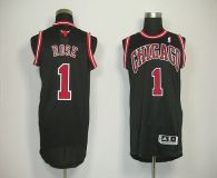 Revolution 30 Chicago Bulls -1 Derrick Rose Black Stitched NBA Jersey