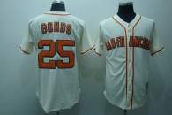 Mitchell and Ness San Francisco Giants #25 Barry Bonds Stitched Cream Throwback MLB Jersey