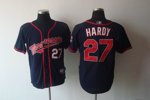 Minnesota Twins -27 J J Hardy Stitched Navy Blue Cool Base MLB Jersey