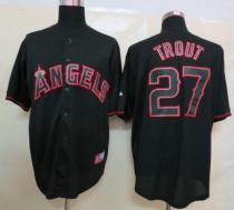 Los Angeles Angels of Anaheim -27 Mike Trout Black Fashion Stitched MLB Jersey Los Angeles Angels of Anaheim -27 Mike Trout Black Fashion Stitched MLB Jersey