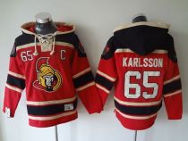 Ottawa Senators -65 Erik Karlsson Red Sawyer Hooded Sweatshirt Stitched NHL Jersey Ottawa Senators -65 Erik Karlsson Red Sawyer Hooded Sweatshirt Stitched NHL Jersey