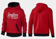 New York Yankees Pullover Hoodie Red Black