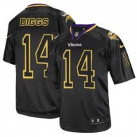 Nike Vikings -14 Stefon Diggs Lights Out Black Stitched NFL Elite Jersey