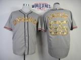 San Francisco Giants #55 Tim Lincecum Grey USMC Cool Base W 2014 World Series Patch Stitched MLB Jer
