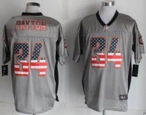 Nike Chicago Bears -34 Walter Payton Grey NFL Elite USA Flag Fashion Jersey Nike Chicago Bears -34 Walter Payton Grey NFL Elite USA Flag Fashion Jersey