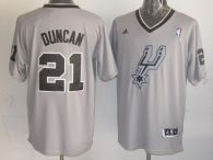 San Antonio Spurs -21 Tim Duncan Grey 2013 Christmas Day Swingman Stitched NBA Jersey