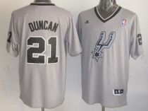 San Antonio Spurs -21 Tim Duncan Grey 2013 Christmas Day Swingman Stitched NBA Jersey