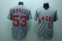 Los Angeles Angels of Anaheim -53 Bobby Abreu Stitched Grey Cool Base MLB Jersey Los Angeles Angels of Anaheim -53 Bobby Abreu Stitched Grey Cool Base MLB Jersey