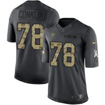 Tennessee Titans -78 Jack Conklin Nike Anthracite 2016 Salute to Service Jersey Tennessee Titans -78 Jack Conklin Nike Anthracite 2016 Salute to Service Jersey
