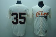 Mitchell and Ness Colts #35 Joe Morgan Stitched Cream Throwback MLB Jersey