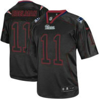 Nike New England Patriots -11 Julian Edelman Lights Out Black NFL Elite Jersey