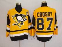 Pittsburgh Penguins -87 Sidney Crosby Stitched Yellow Mitchell&Ness NHL Jersey Pittsburgh Penguins -87 Sidney Crosby Stitched Yellow Mitchell&Ness NHL Jersey