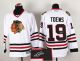 Chicago Blackhawks -19 Jonathan Toews White Autographed Stitched NHL Jersey