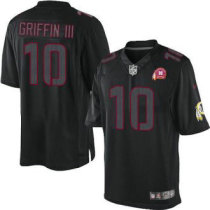 Nike Redskins -10 Robert Griffin III Black With 80TH Patch Stitched NFL Impact Limited Jersey Nike Redskins -10 Robert Griffin III Black With 80TH Patch Stitched NFL Impact Limited Jersey