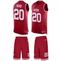 Nike 49ers #20 Jimmie Ward Red Team Color Stitched NFL Limited Tank Top Suit Jersey