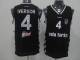 Philadelphia 76ers -4 Allen Iverson Black Swingman Stitched NBA Jersey