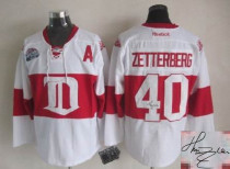 Autographed Detroit Red Wings -40 Henrik Zetterberg Stitched White Winter Classic NHL Jersey Autographed Detroit Red Wings -40 Henrik Zetterberg Stitched White Winter Classic NHL Jersey