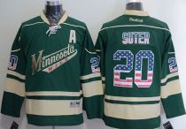 Minnesota Wild -20 Ryan Suter Green USA Flag Fashion Stitched NHL Jersey Minnesota Wild -20 Ryan Suter Green USA Flag Fashion Stitched NHL Jersey