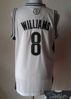 Revolution 30 Autographed Brooklyn Nets -8 Deron Williams White Stitched NBA Jersey