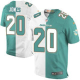 Nike Dolphins -20 Reshad Jones Aqua Green White Stitched NFL Elite Split Jersey