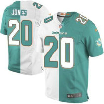 Nike Dolphins -20 Reshad Jones Aqua Green White Stitched NFL Elite Split Jersey Nike Dolphins -20 Reshad Jones Aqua Green White Stitched NFL Elite Split Jersey