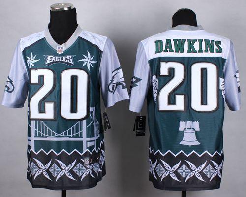 Nike Philadelphia Eagles #20 Brian Dawkins Midnight Green Men's Stitched NFL Elite Noble Fashion Jer